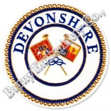 Masonic Regalia Devonshire Hands Embroidery Blazer Badge